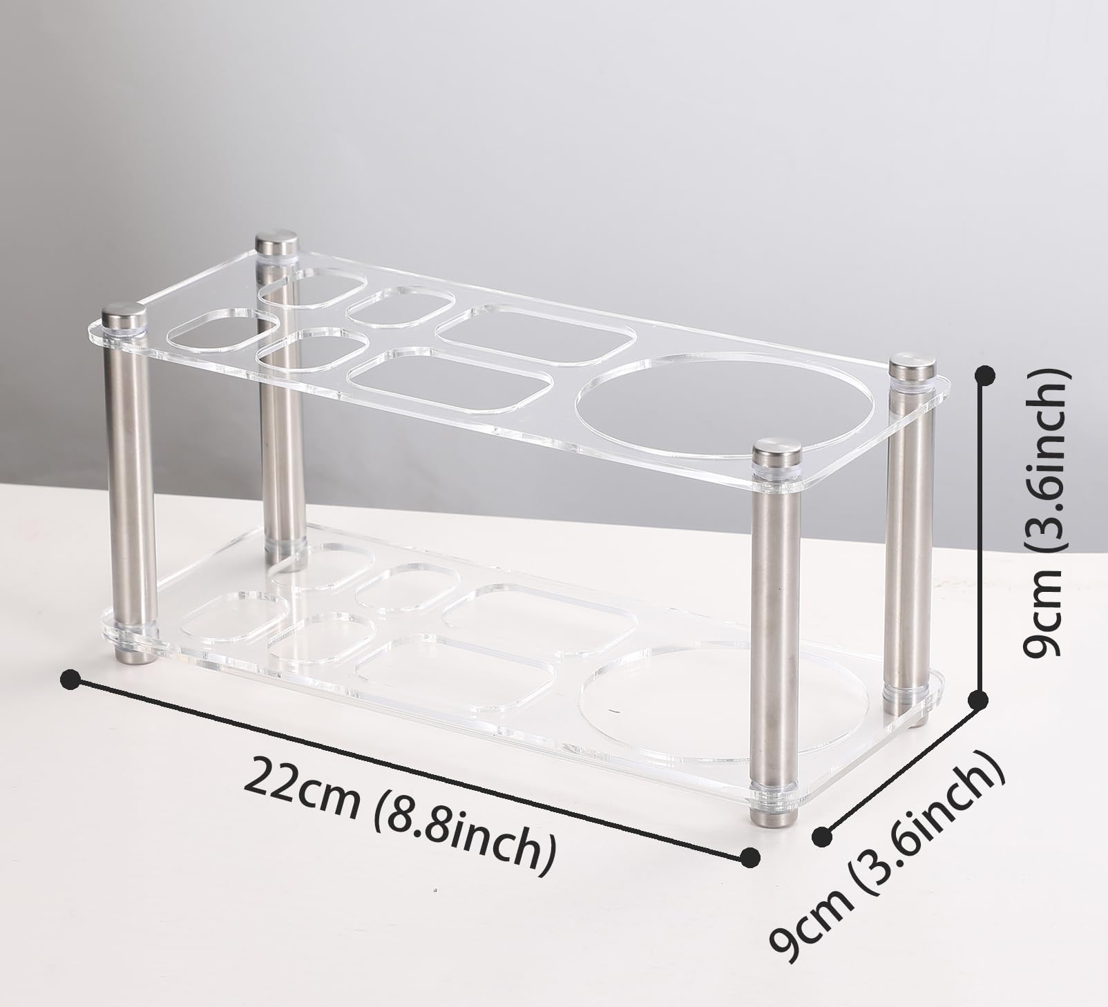 IKWZ Zahnbürstenhalter Aus Acryl – Transparent, 3 Fächer, Für Badezimmer & Familie