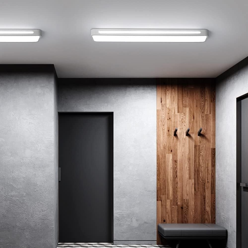 Nowoczesna czarna metalowa liniowa lampa sufitowa LED, lampa sufitowa sufitowa, północna biała lampa sufitowa długi pasek, minimalistyczna lampa sufitowa do kuchni, kinkiet PE
