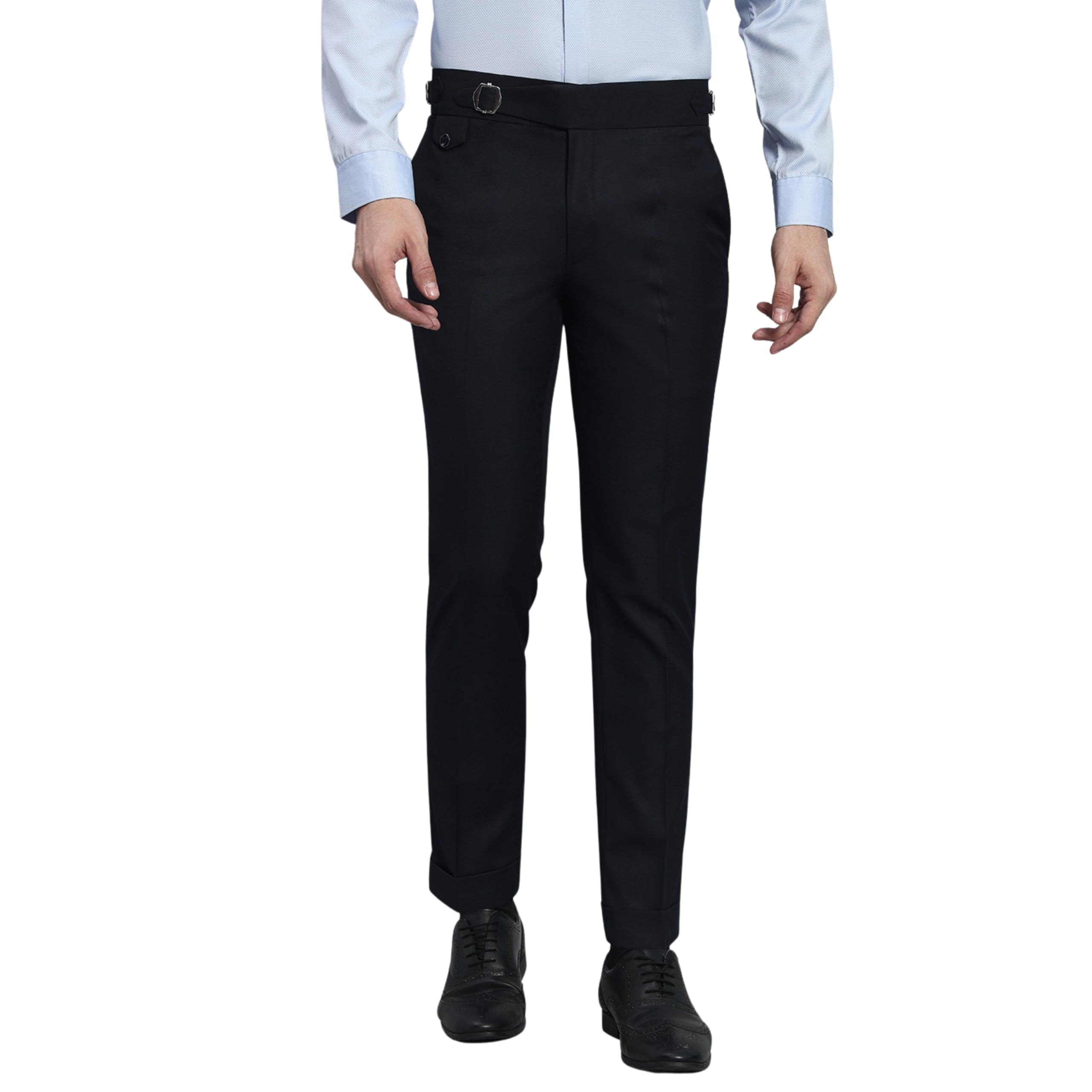 viva trendz Men's Formal Trousers Front Pleated Single Buckle Gurkha Zion Pant Slim Fit | Stylish Formal Pant-picture-32