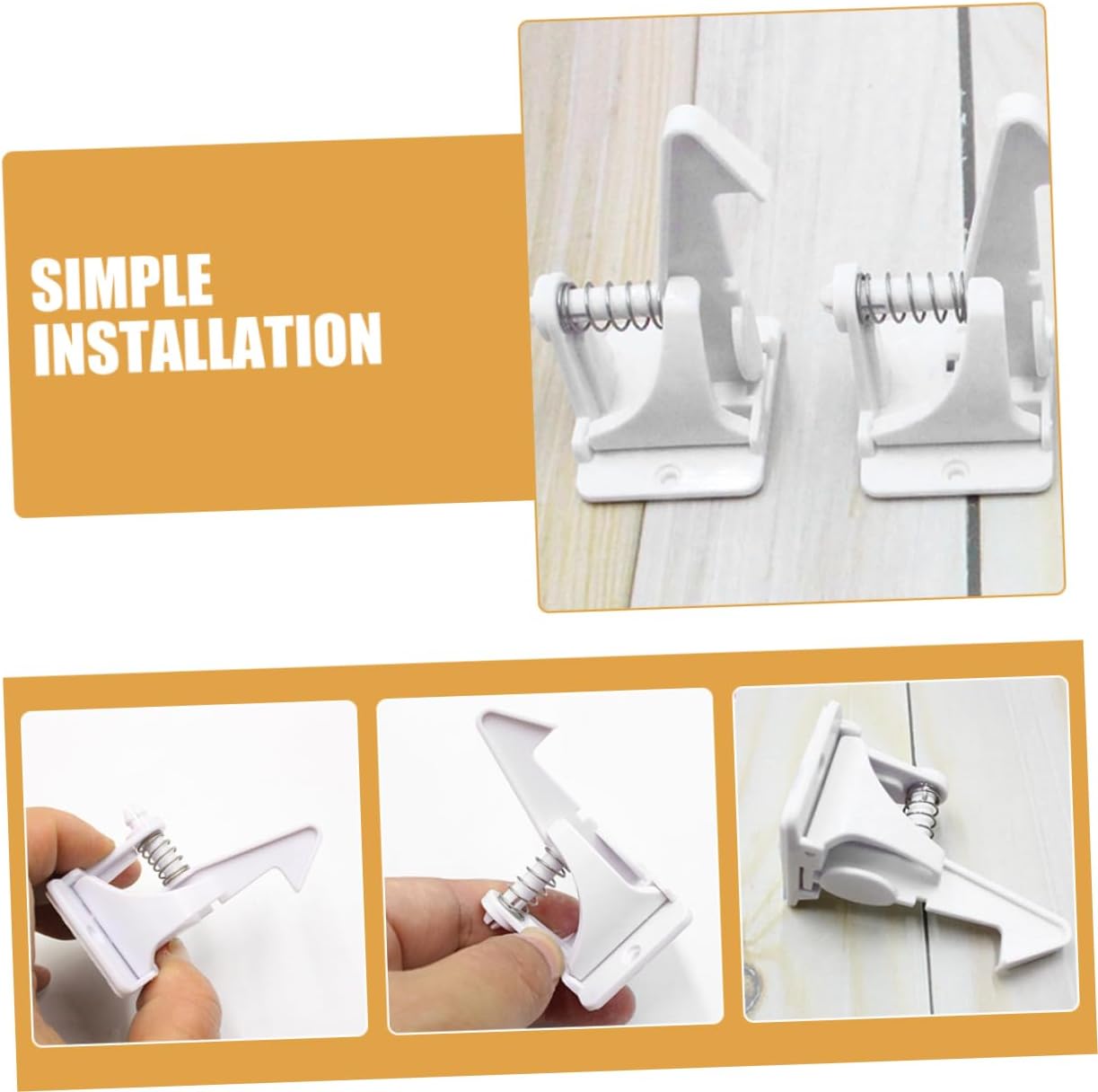 Milisten 16pcs Cabinet Locks Childproofing Latches for Safety Durable Material Easy Installation for Kitchen Bathroom Dresser Versatile Proofing
