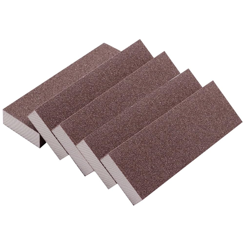 Sanding Block,200mm Sand. Sponge Block, 2/5/10 Pcs, 120-240 Grit Wet Dry For Wood Metal Plastic(180grit 5pcs)