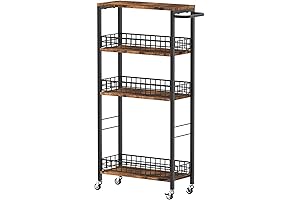 4-Tier Slim Storage Cart for Laundry Room