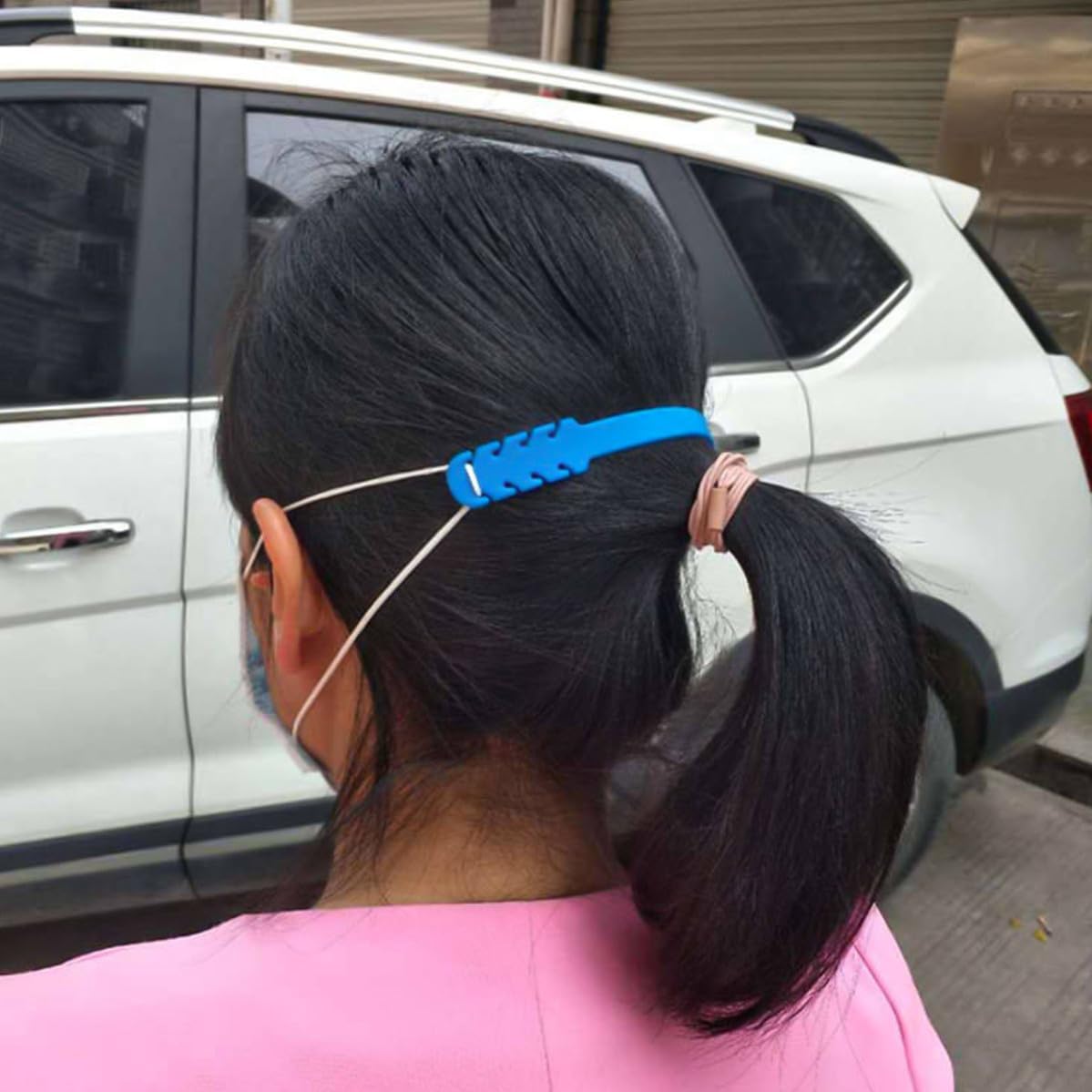 20 Pcs Silicone Mask Buckle Four Gears Adjustable Non-Slip Surface for Ear-Band and Head-Mounted Masks for Outdoor Use Color