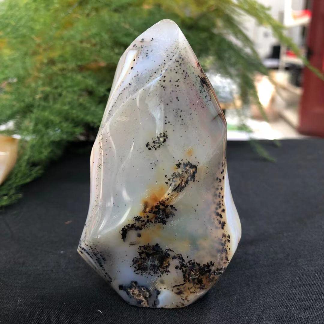 Specimen Healed 1pcs Natural Water Grass ice Cream Flame Home Decoration Stone Crystals As a Gift (Size : 380-480g)