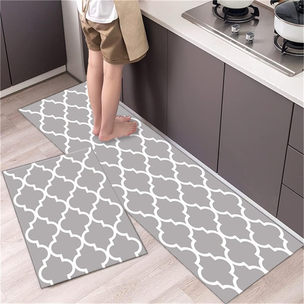 Washable Kitchen Rug Entry Door Mat Bedroom Printed Floor Bed Bathtub Rug Bathroom Decor Kitchen(D,40cmx60cm)
