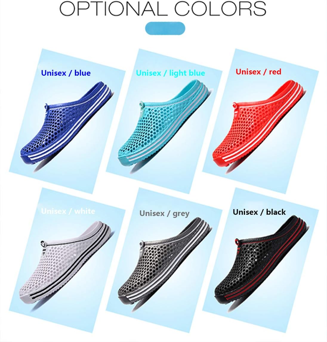 Womens Mens Bathroom Garden Non-slip Hole Breathable Lightweight Sandals Unisex Beach Quick Drying Sandals Couple Indoor/Outdoor Slippers - Image 4