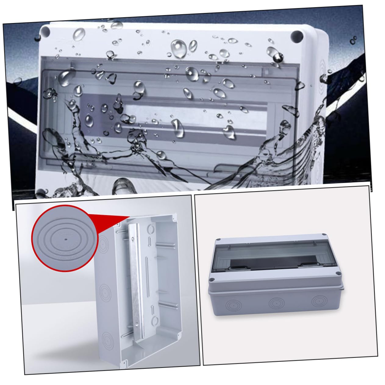 Hemobllo Caja de Aire Prueba de Lluvia Caja de Interruptores para Exteriores de Material Plástico para Uso Doméstico y Exterior