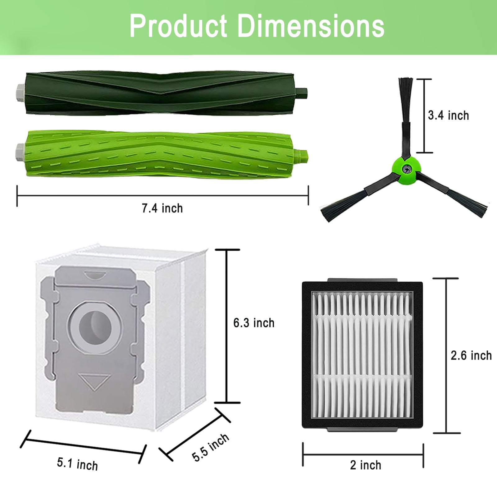 Original IRobot Roomba Roller Brushes Replacement For E5 E6 I3 I4 I6 I7 I8 Series