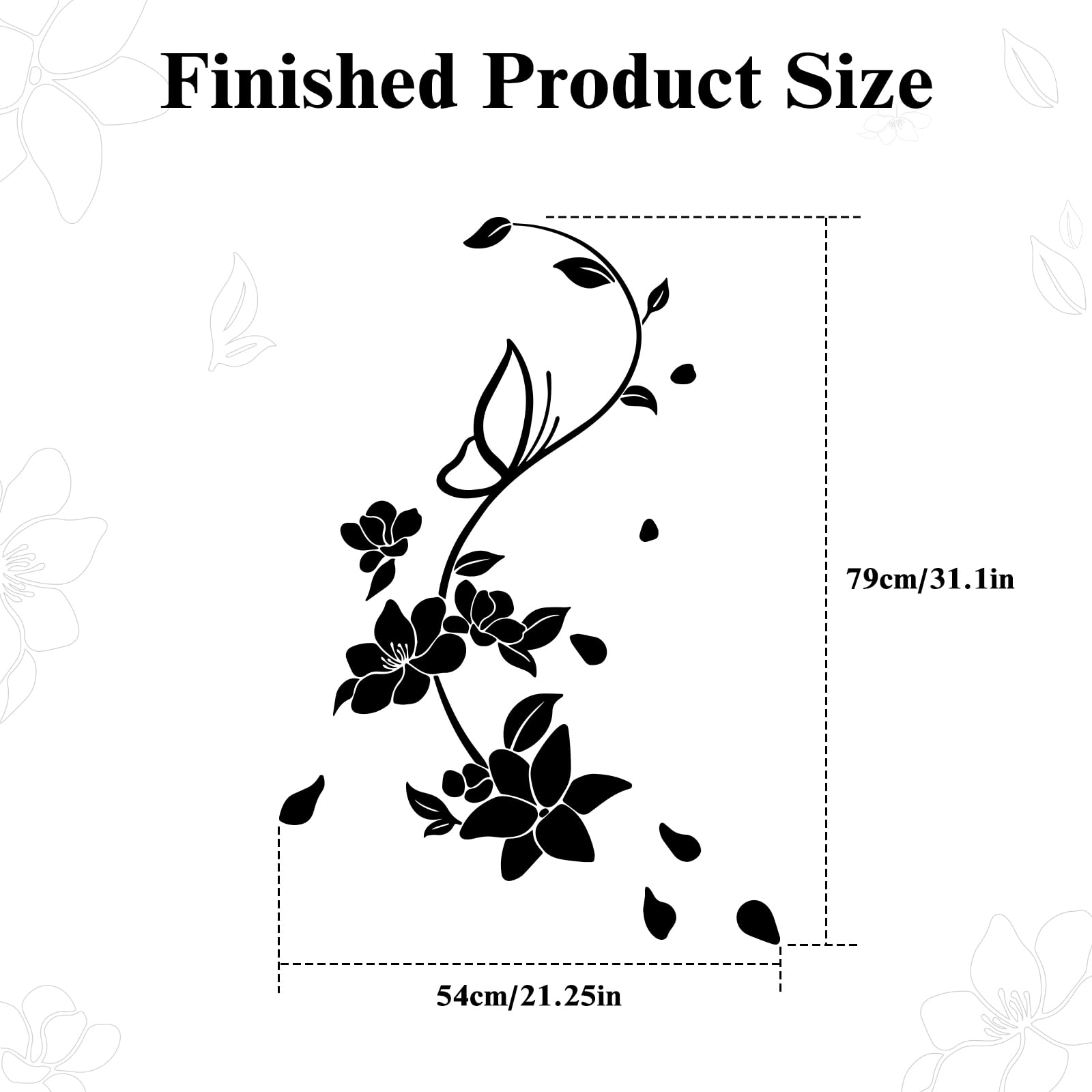 Mirror Sticker, Acrylic Flower Walls Sticker, 3D Butterfly Wall Stickers Mirror - Image 2