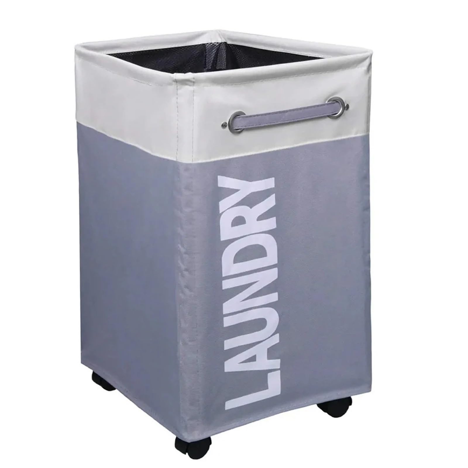 laundry basket with wheels Rolling Foldable Laundry Basket Roller Dirty Clothes Storage Bag Yoga Household Classification Box