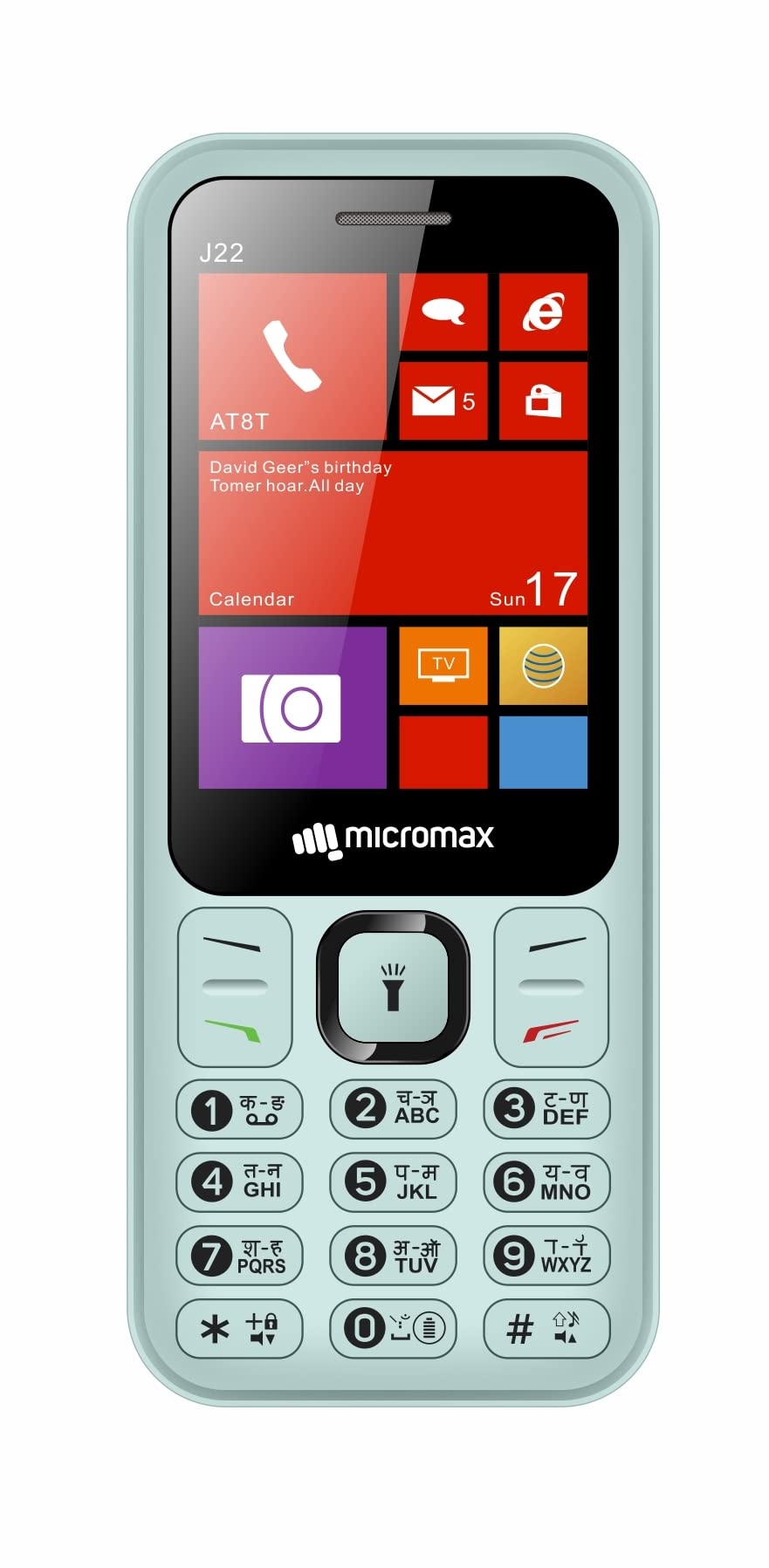 Micromax J22 Ocean Green(Dual Sim, 1000 mAh Battery, 6.1cm (2.4