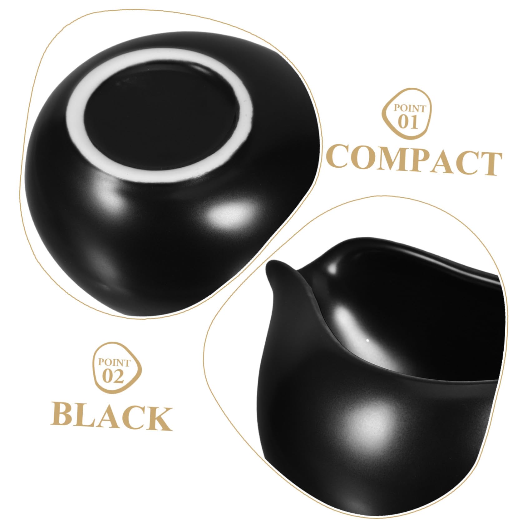 CHILDWEET Lot de 3 Pichets à Lait en Céramique Blanche, Pichet pour Sauce Polyvalent Bec Verseur Précis, Compatible Café et Restauration, Pot à Lait Pratique pour Maison et Restaurant,