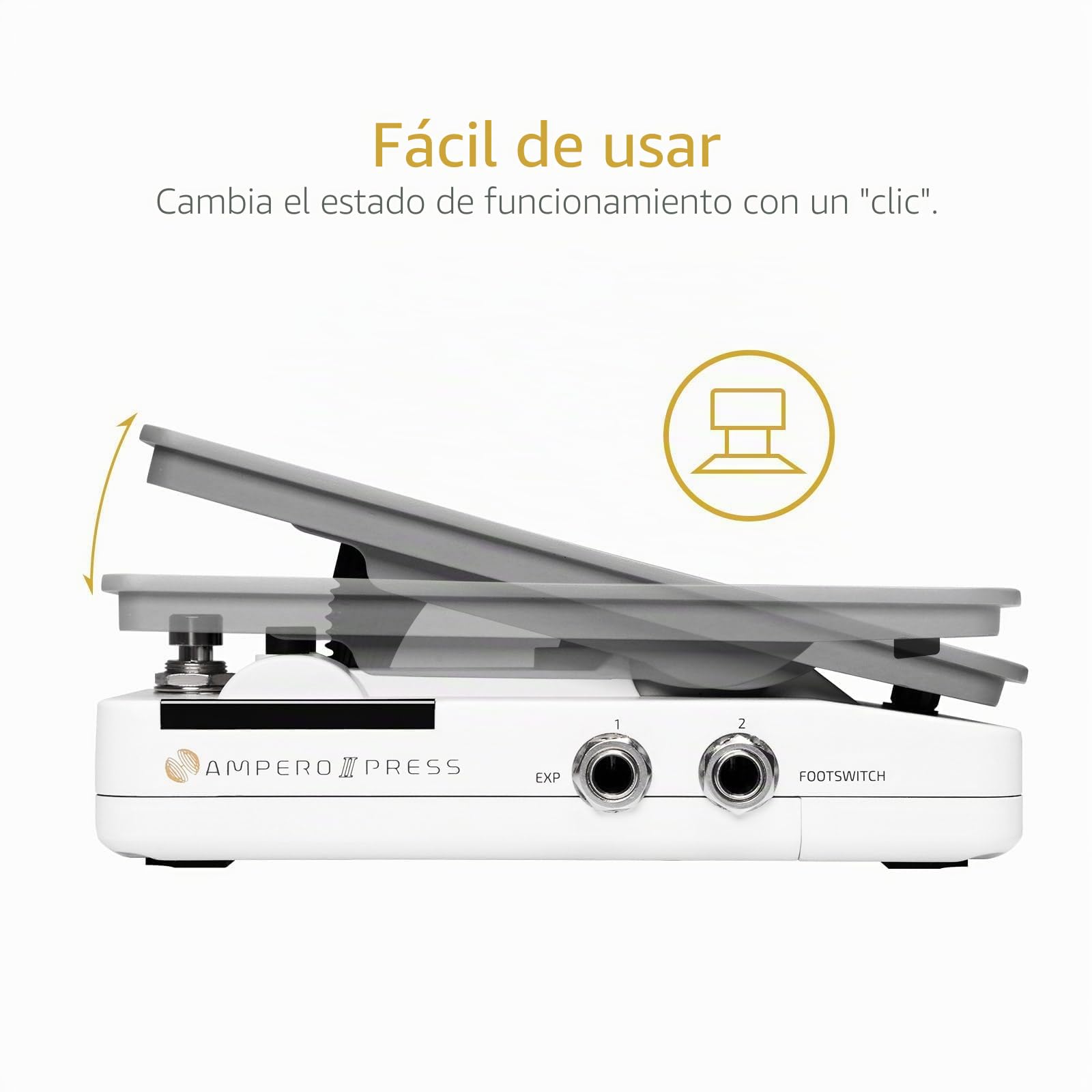HOTONE Pedal de efectos pasivos de volumen y expresión 2 en 1 para guitarra EXP Ampero II Press