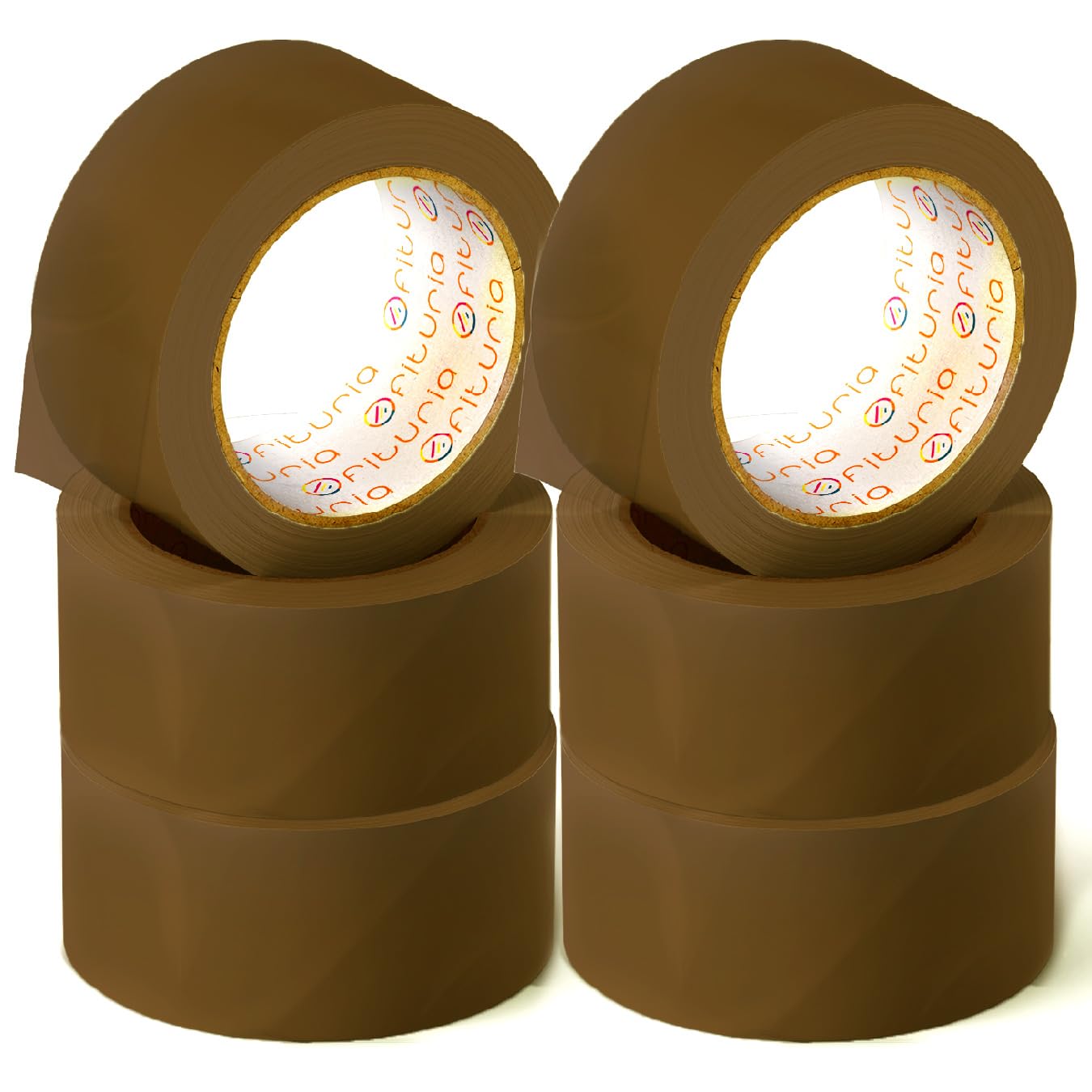 OFITURIA Cinta Adhesiva, Cinta Embalar ideal para Embalaje de Cajas de Cartón, Envíos y Mudanzas, Pack de 6 Rollos de Cinta Marrón, Precinto Adhesivo Seguro y Resistente (Marrón)