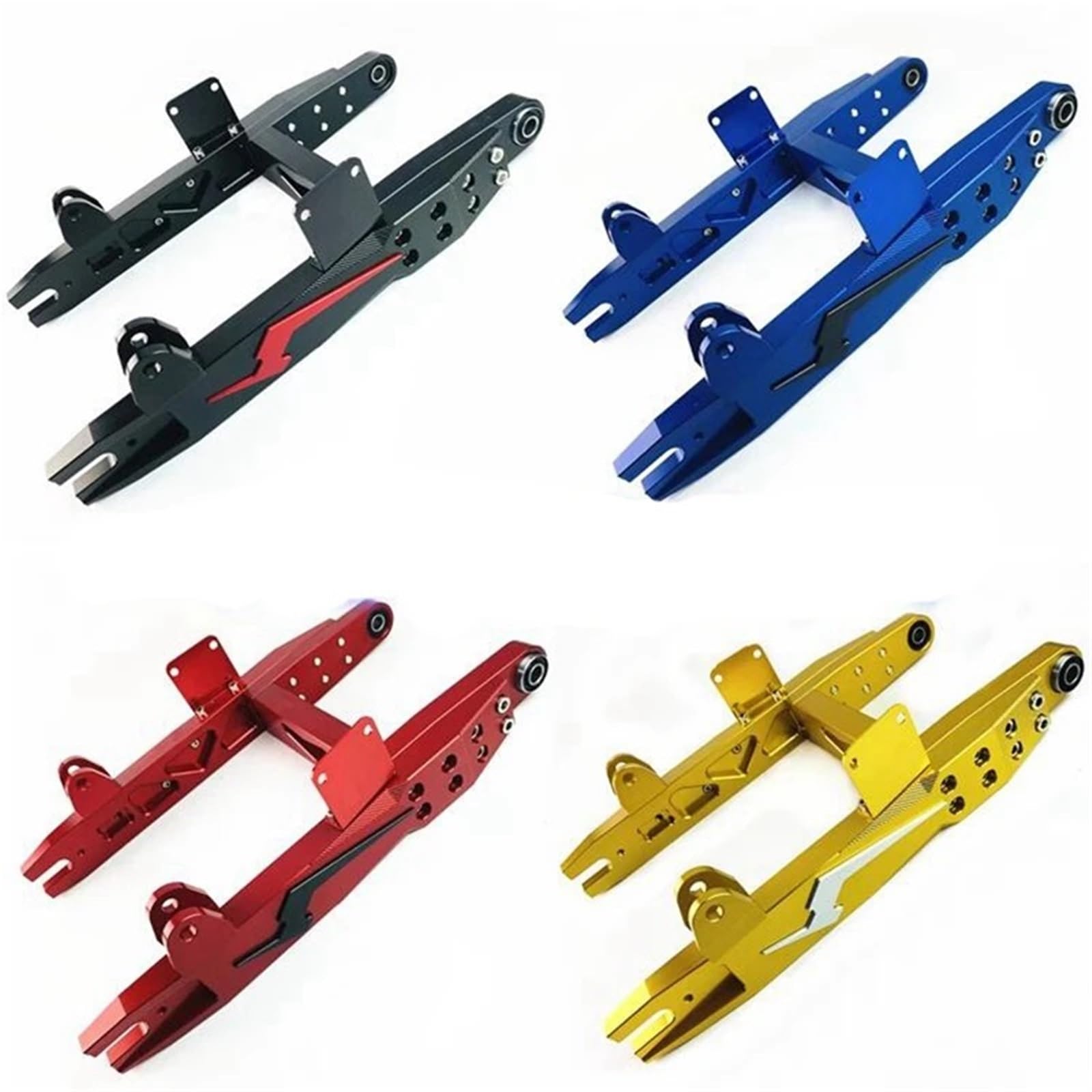 szpule motocykla wahacz Pasuje do Yamaha Fuxi RSZ JOG GOGO Mały skuter Części modyfikowane CNC 3D Aluminiowy stop Wahacz Tylny Płaski widelec wahacza wahacz(Silver)