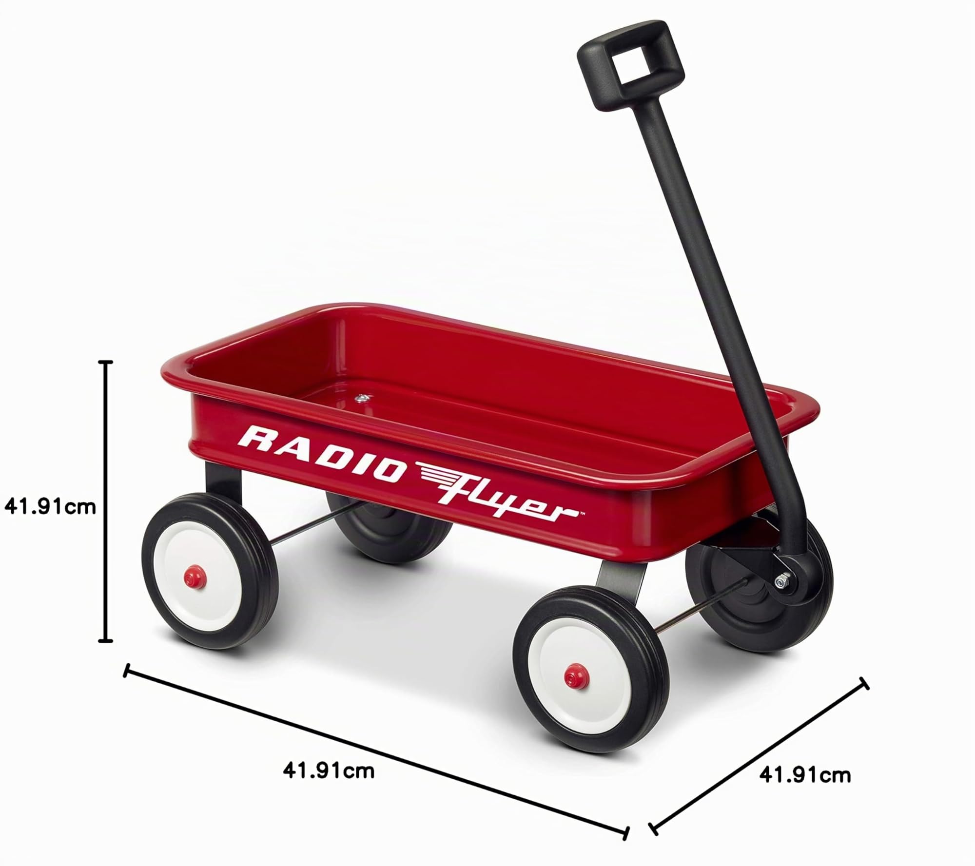 Radio Flyer carrello giocattolo retrò da 16,5 pollici (41 cm) (esclusiva Amazon), Carrello giocattolo rosso, per bambini da 1,5 anni in su