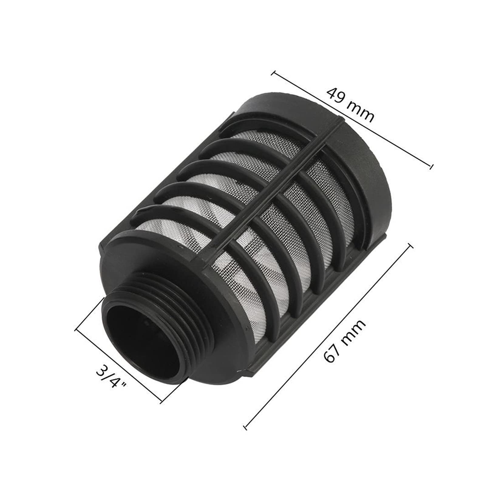 Adattatore idraulico da giardino in plastica 3 4 di pollice filettatura esterna 60 Mesh Filtro acqua da giardino Micro pompa di irrigazione tubo filtro di protezione del tubo flessibile 10