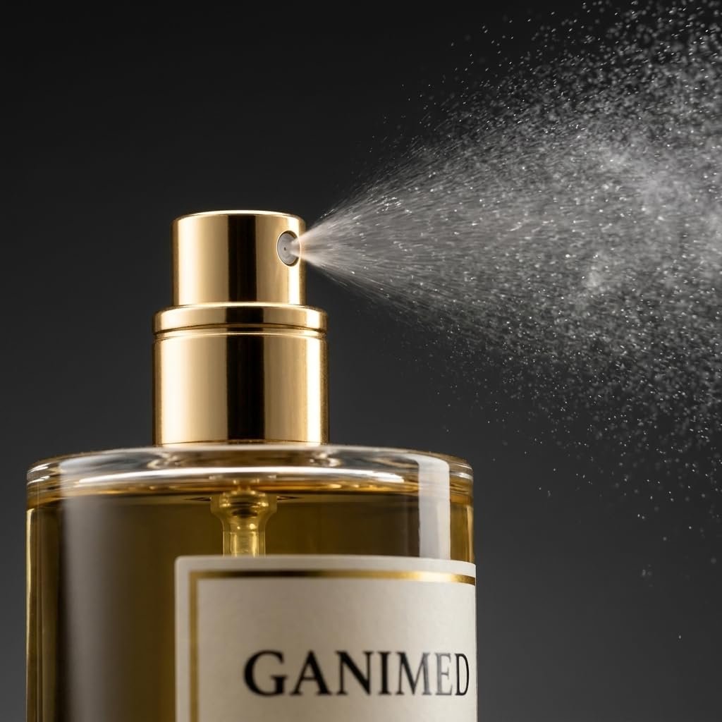 Ganimed | Extrait de Parfum 50 ml | Profumo Unisex Uomo & Donna | Zafferano, Mandarino Italiano & Camoscio | Minerale, Legnoso & Muschiato | Lusso & Lunga Tenuta