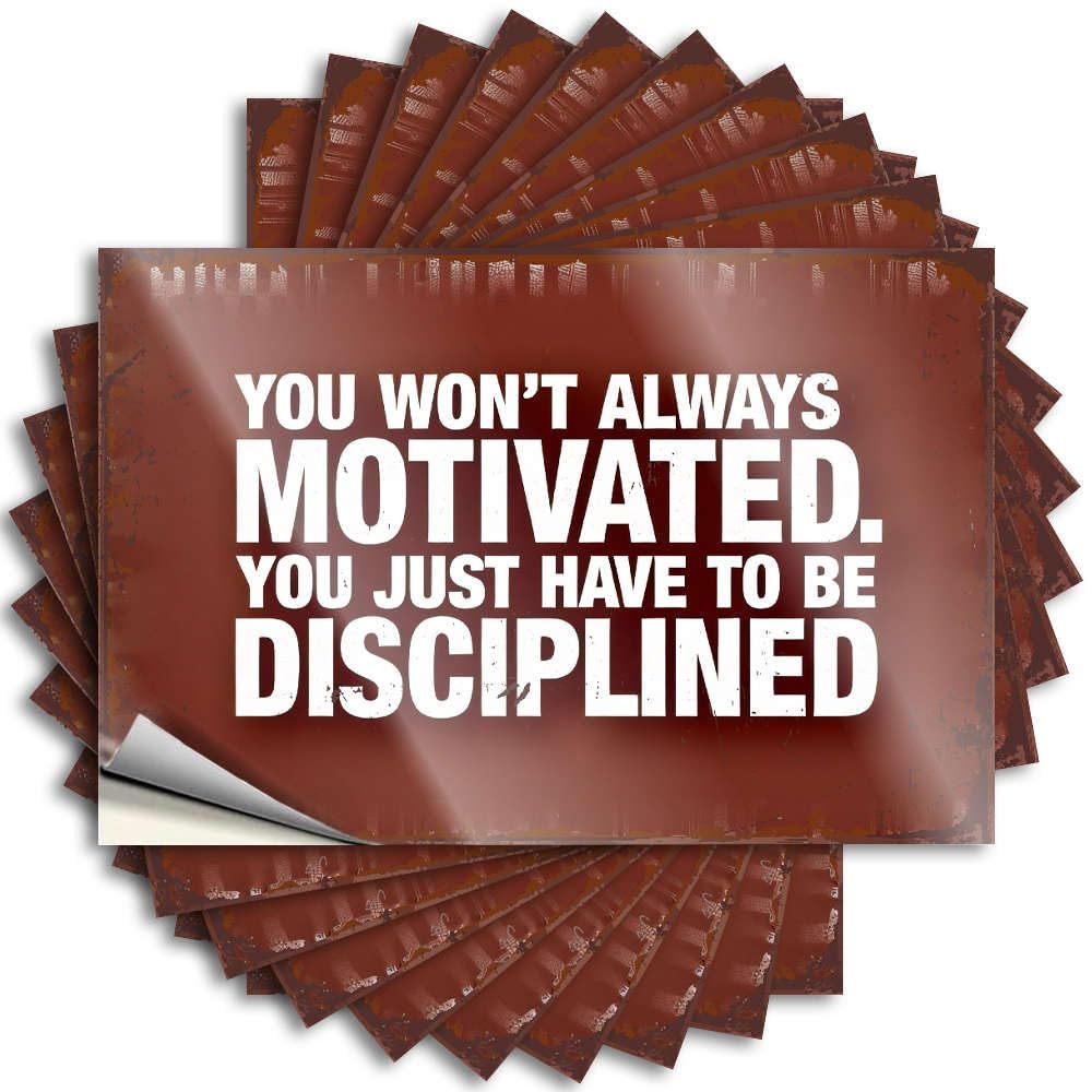 Aesthetic, Stickers Bumper Discipline Over Motivation. | Beer Funny Garden Decor(6X9CM)