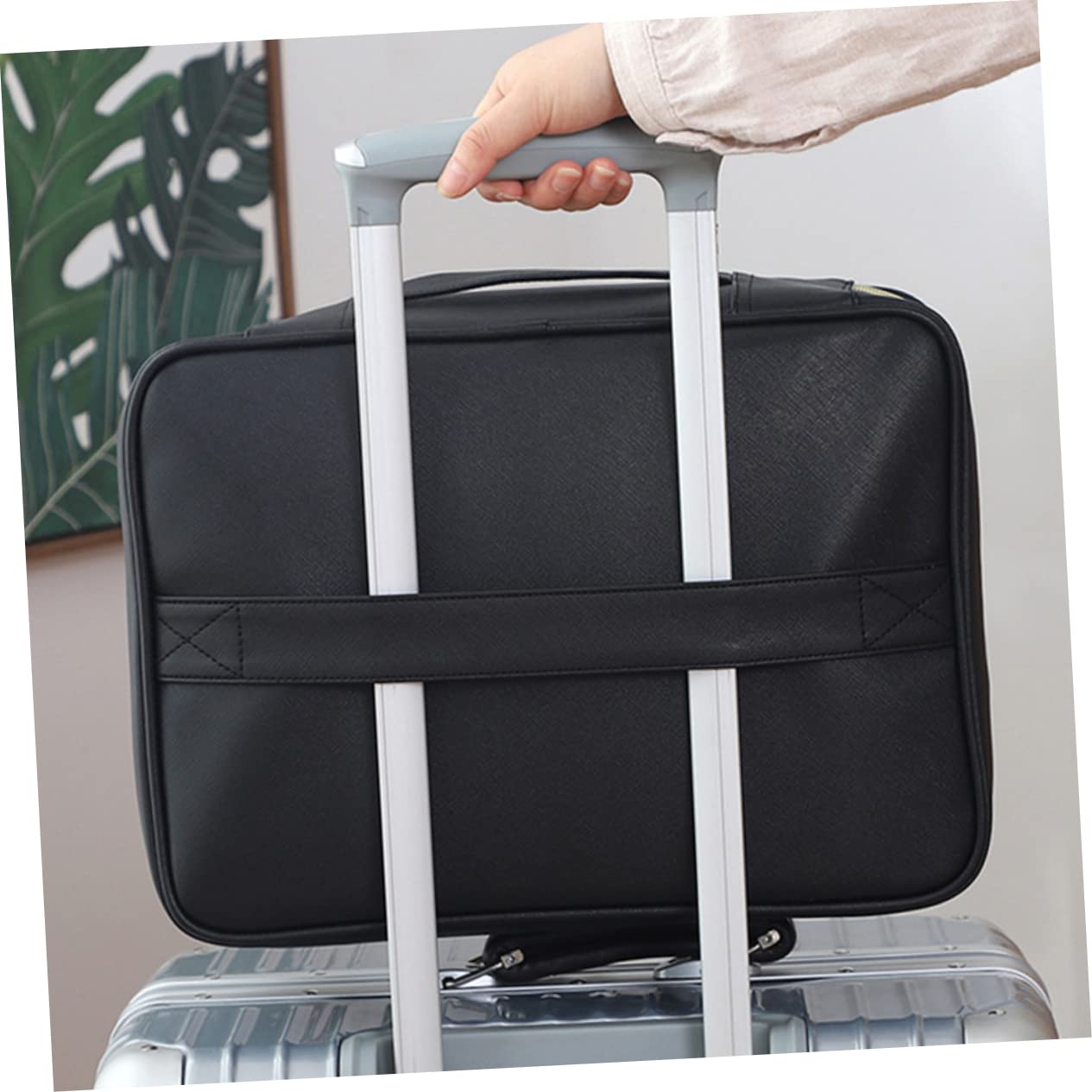GALPADA Borsa Porta Documenti Ignifuga e Fibra di Silicone Zip, Grande Capacità, Portatile per Ufficio e Casa