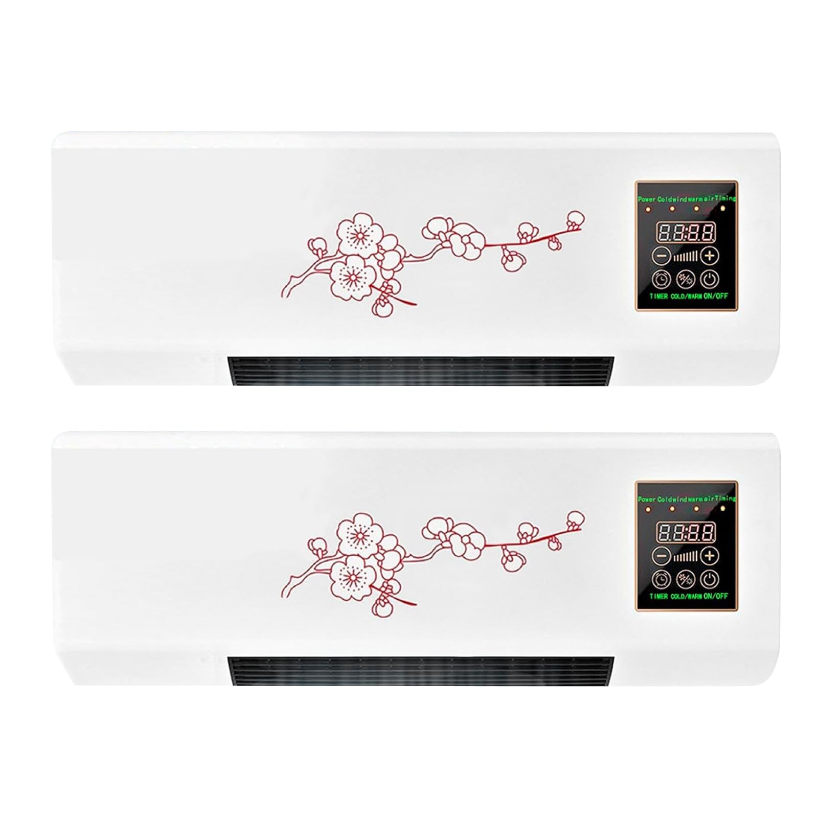 Climafy Portable Ductless Air Conditioner, Wall Mounted Split Max Air Conditioner, Mini Split Ac/Heating System Super Quiet Fast Cooling/Heating for Bedroom Living Room D2 PCS