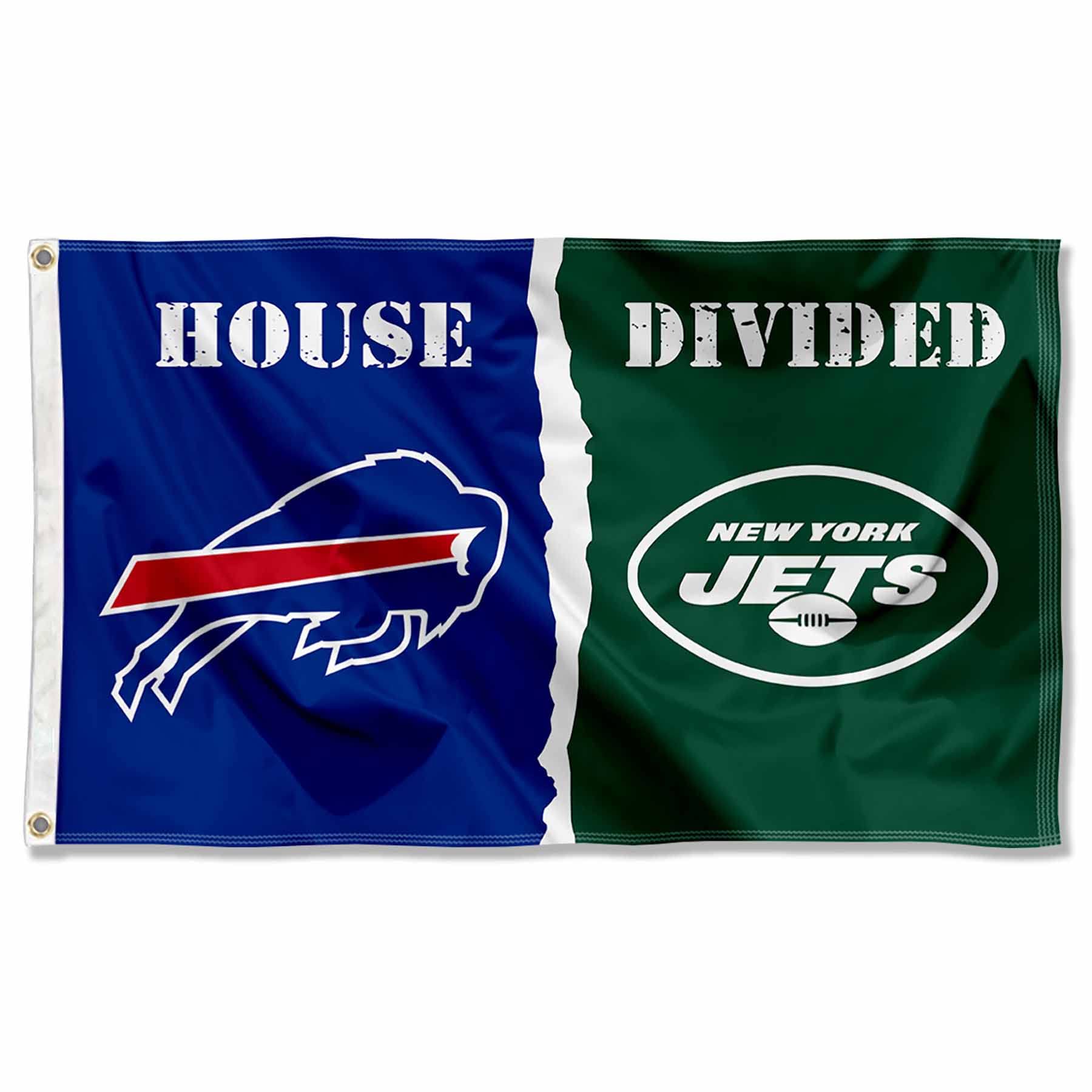 Bannière à compartiments Bills et Jets WinCraft de qualité supérieure