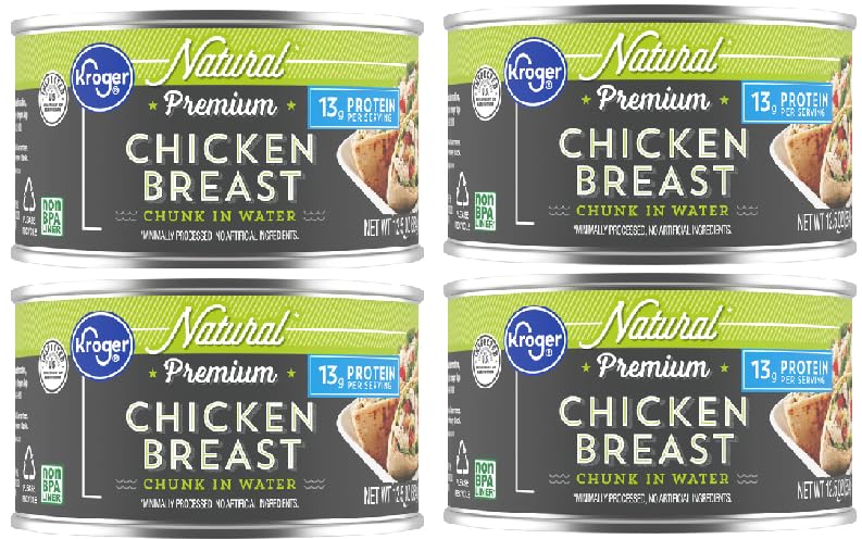 Premium Natural Chicken Breast Chunk in Water (4 cans, 12.5 oz. each)