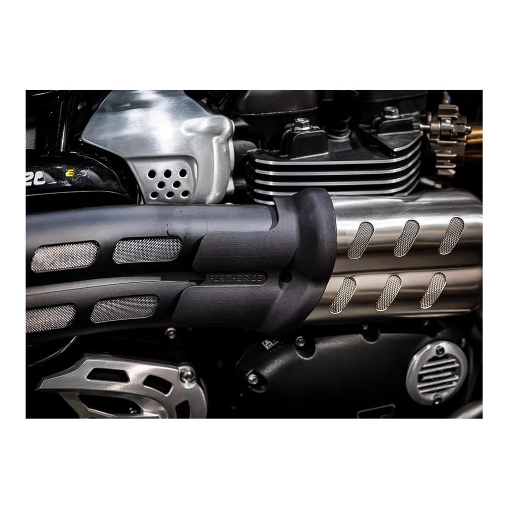 per Scrambler 1200 Protezione del Tubo di Scarico Moto Protezione dello Scudo Termico Copertura Antiscottatura Accessori Scudo Termico Moto
