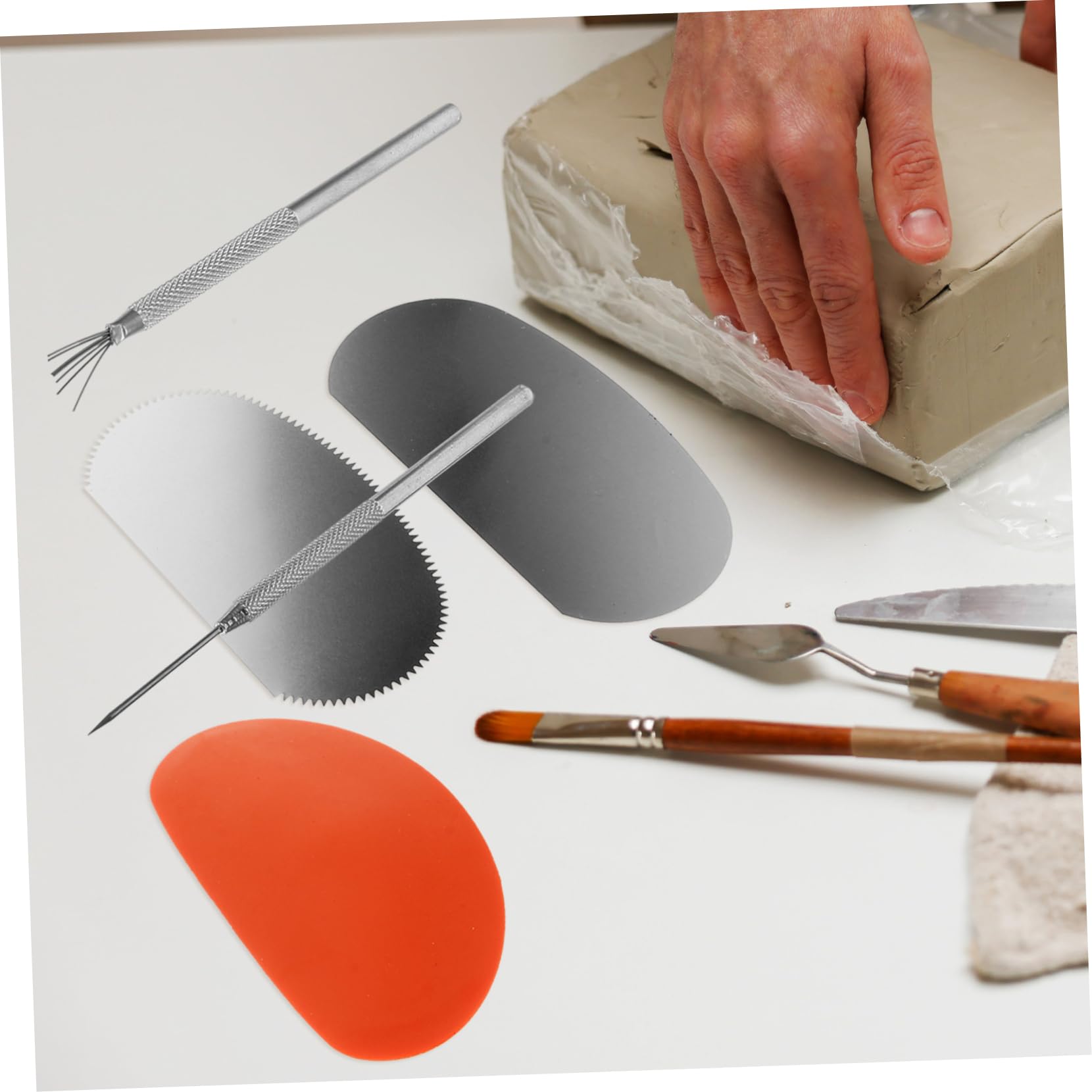 5sets Strumenti per Ceramica e Modellazione Argilla Utensili per Intaglio e Scolpitura per Artisti e Appassionati di Fai da Te