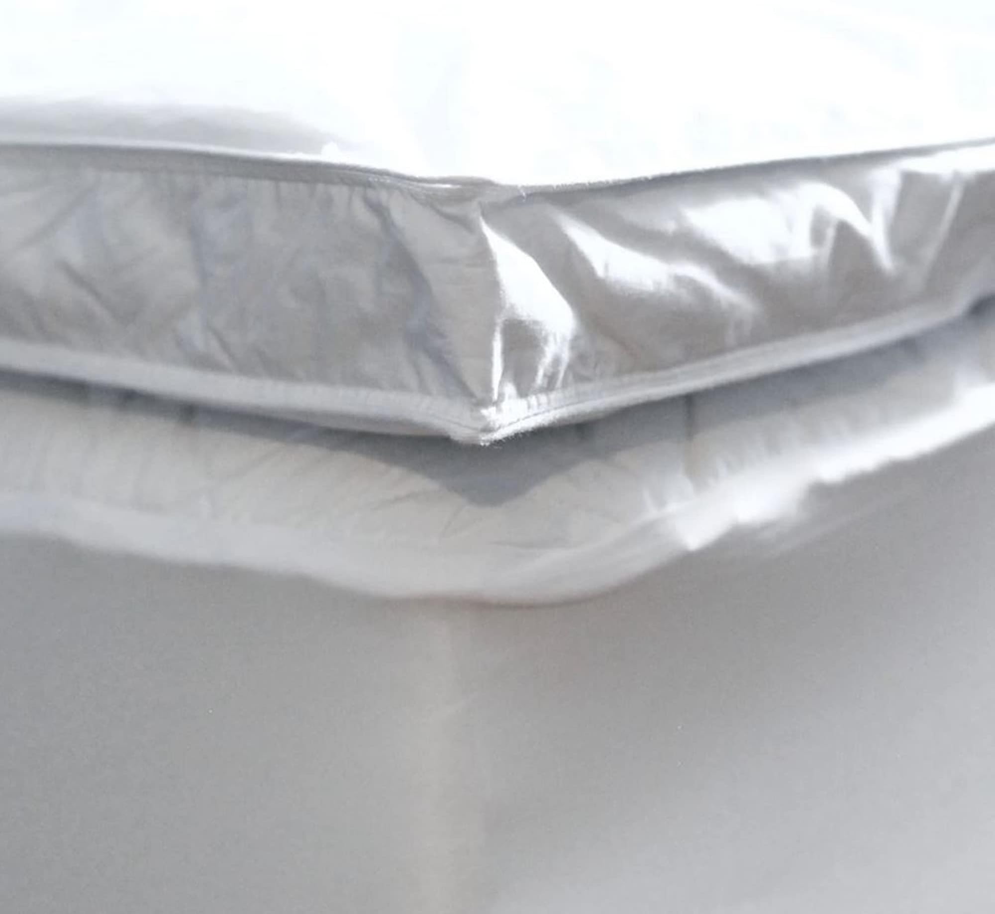 Down EtcLuxury Hotel Mattress Topper Ultra-Soft Feather Bed with Baffle Box Construction, Full, White