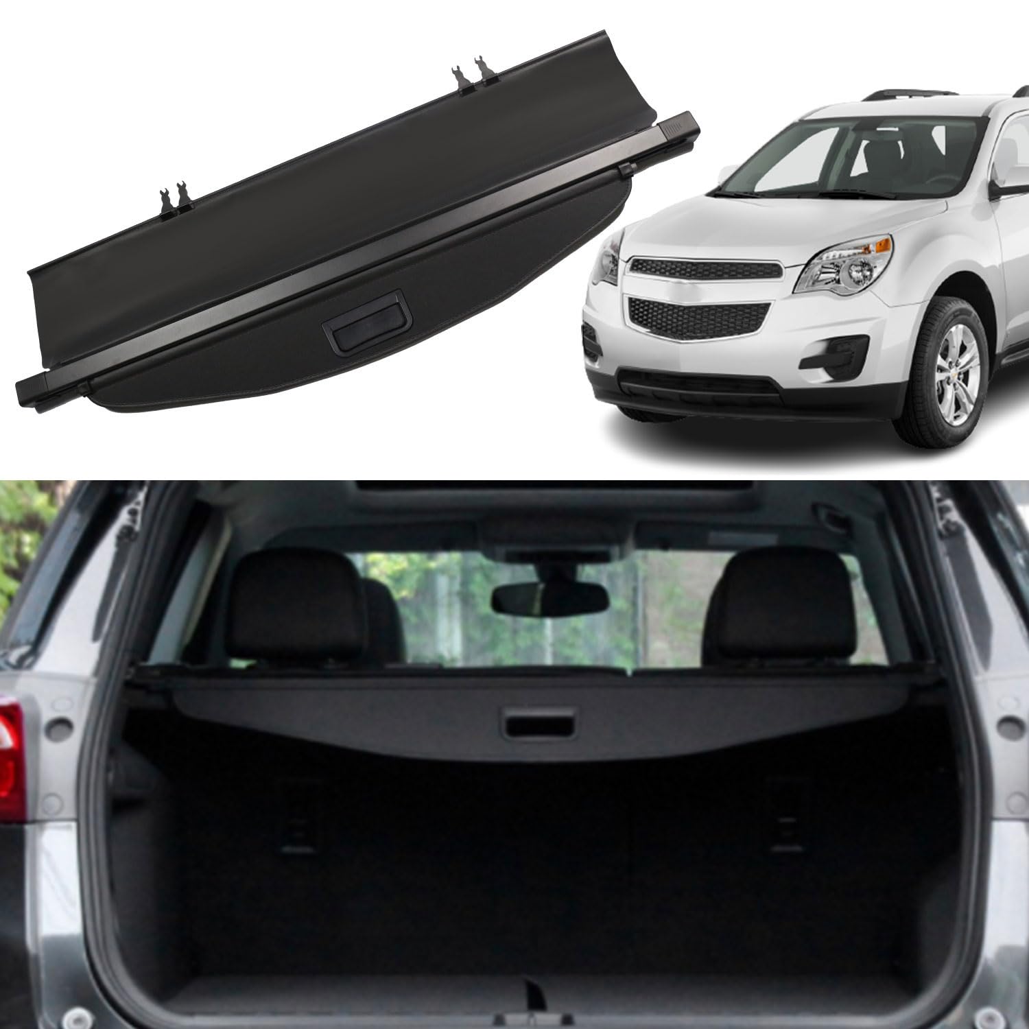 Liizoo Cargo Cover for Chevy Chevrolet Equinox GMC Terrain 2010 2012 2013 2014 2015 2016 2017 Accessories Rear Trunk Security Shielding Shade