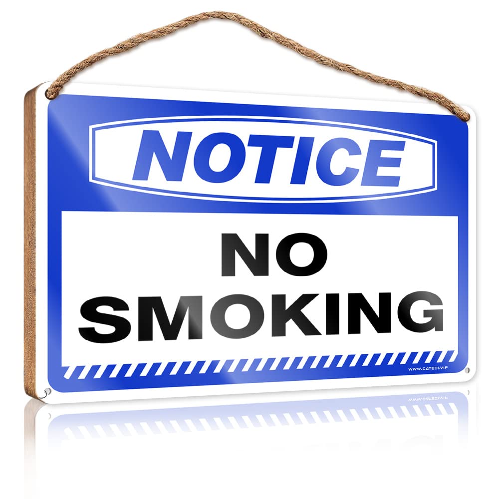 Dtha One Color Home Signs For Front Porch Notice No Smoking Wooden Sign Door Sign For Bedroom Hippie Decor(15X28cm)