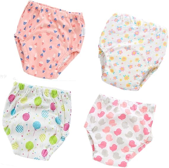 Amazon Co Jp トレーニングパンツ 4枚組 女の子 男の子 トレパン 4層ガーゼ構造 綿 トイレトレーニングパンツ 防水層付き 漏れにくい 高吸収 通気性抜群 可愛い ピンク 90cm 服 ファッション小物