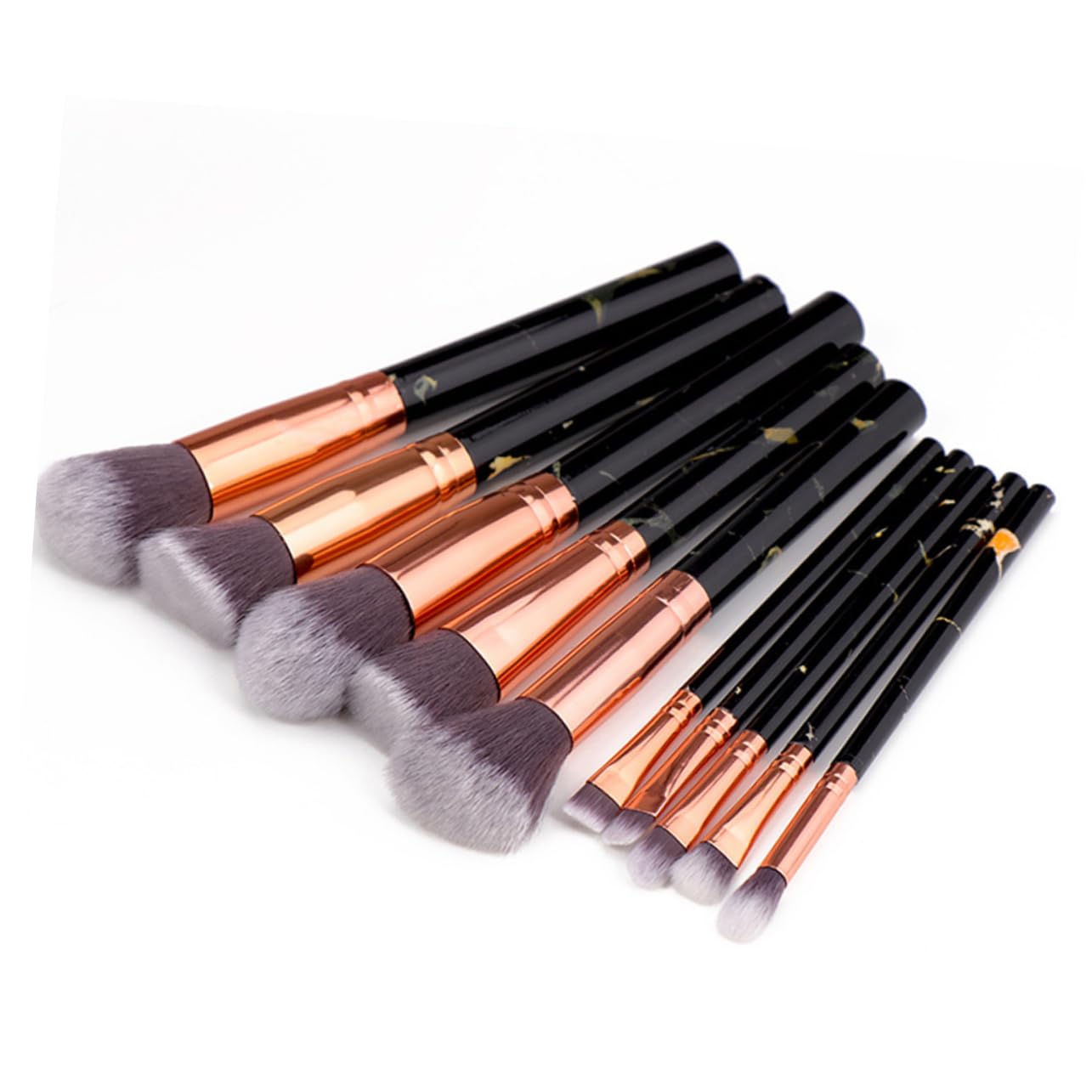 Healeved Set Di 30 Pennelli Per Il Trucco in Assortiti Con Motivo Marmorizzato Manico in Plastica Per Donna Kit Di Pennelli Per Cosmetici in Nylon Per Uso Quotidiano