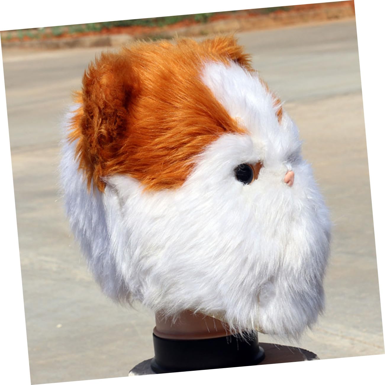 BESPORTBLE Maschera Gatto Mezza Faccia in Lattice e Tessuto Felpato Decorativa Per Cosplay e Feste in Maschera Adatta Adulti e Ragazzo