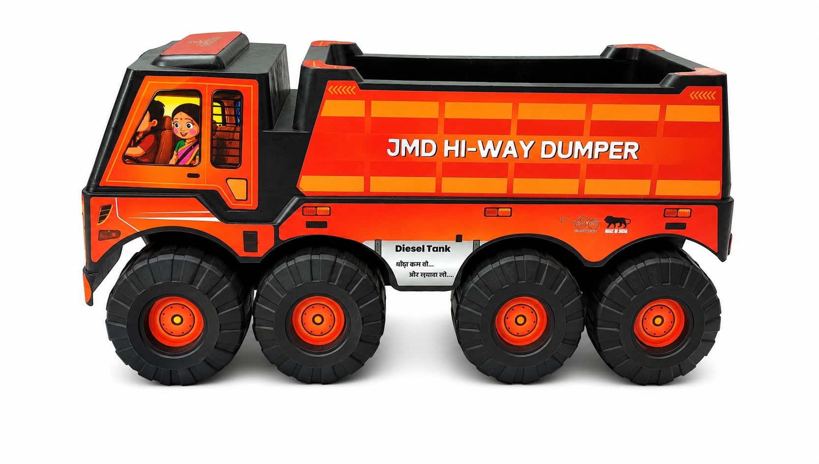 Kids Ride On Dumper Truck Toy Orange for Age 2-8 Kids Ride On Dumper Truck Toy for Boys & Girls | Heavy Duty Plastic Hi-Way Dump Truck | Large Construction Vehicle Toy | Big Wheels | Age 2-8 Years |-image-46