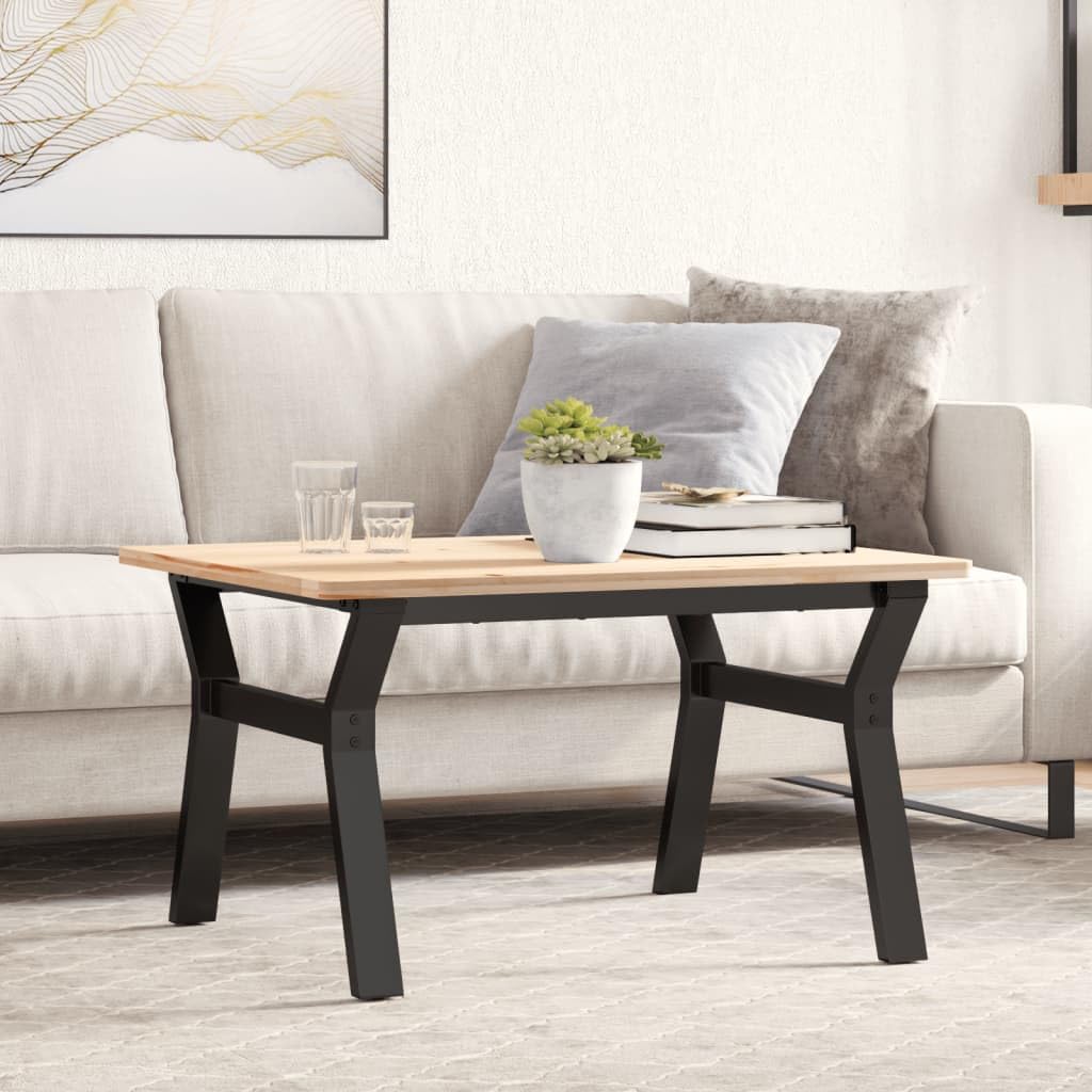 vidaXL Patas de Mesa de Centro Estructura Y Acero 70x60x43 cm, Pata de Mesa Auxiliar, Pata de mesita Auxiliar, Pata de Mesa de Metal