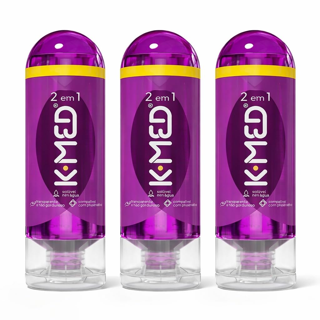 K-med 2 Em 1 203g Kit Com 3 Unidades De Lubrificante Íntimo