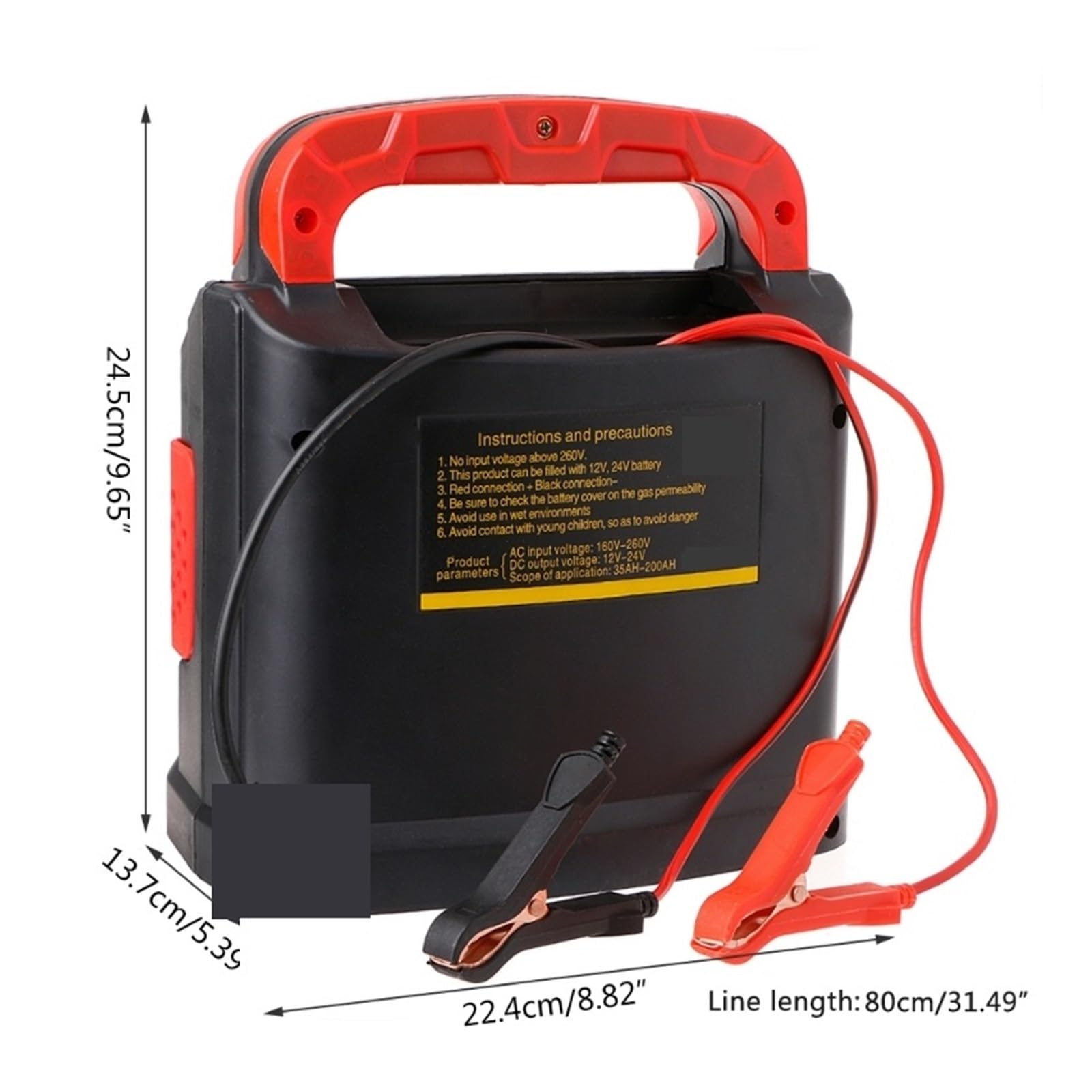 350W 14A Auto Ajuste LCD Cargador De Batería 12V-24V Arrancador De Batería De Automóvil Portátil FáCil De Usar