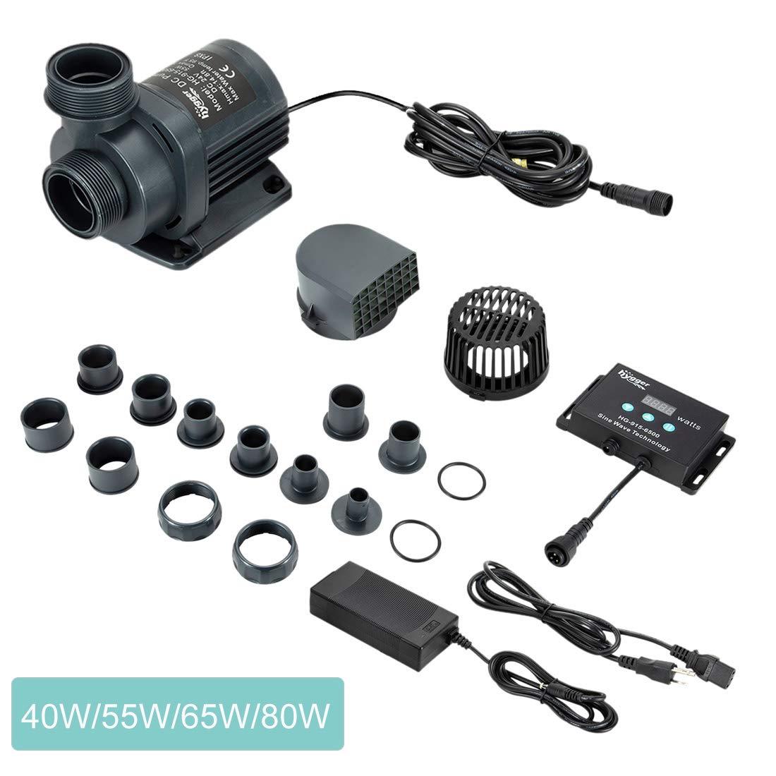 Buy Hygger 2650GPH Quiet Submersible and External 24V Water Pump, with