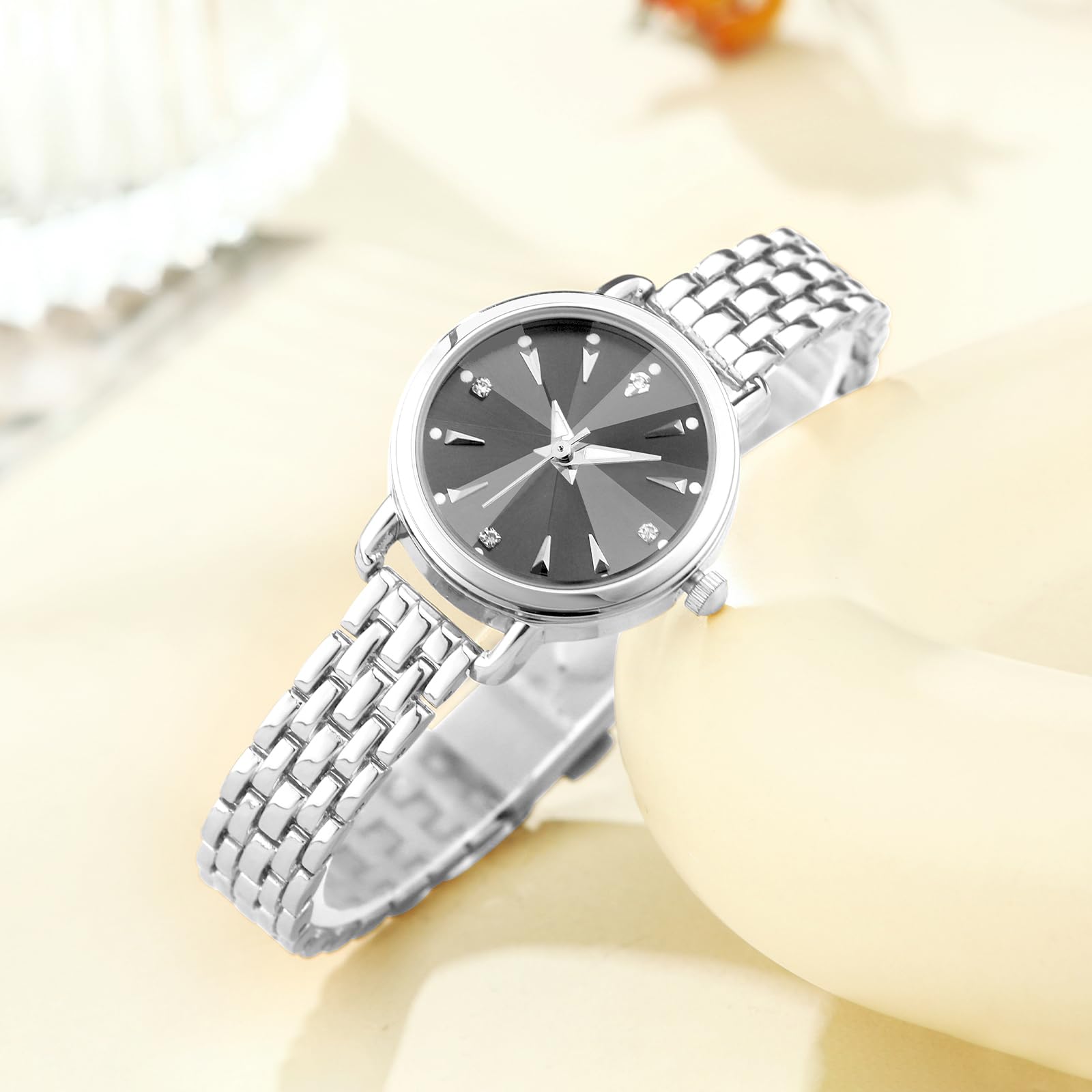 TWOPTION Reloj para Mujer Quarz-Armbanduhr für Damen, kleine zierliche Uhr für Damen