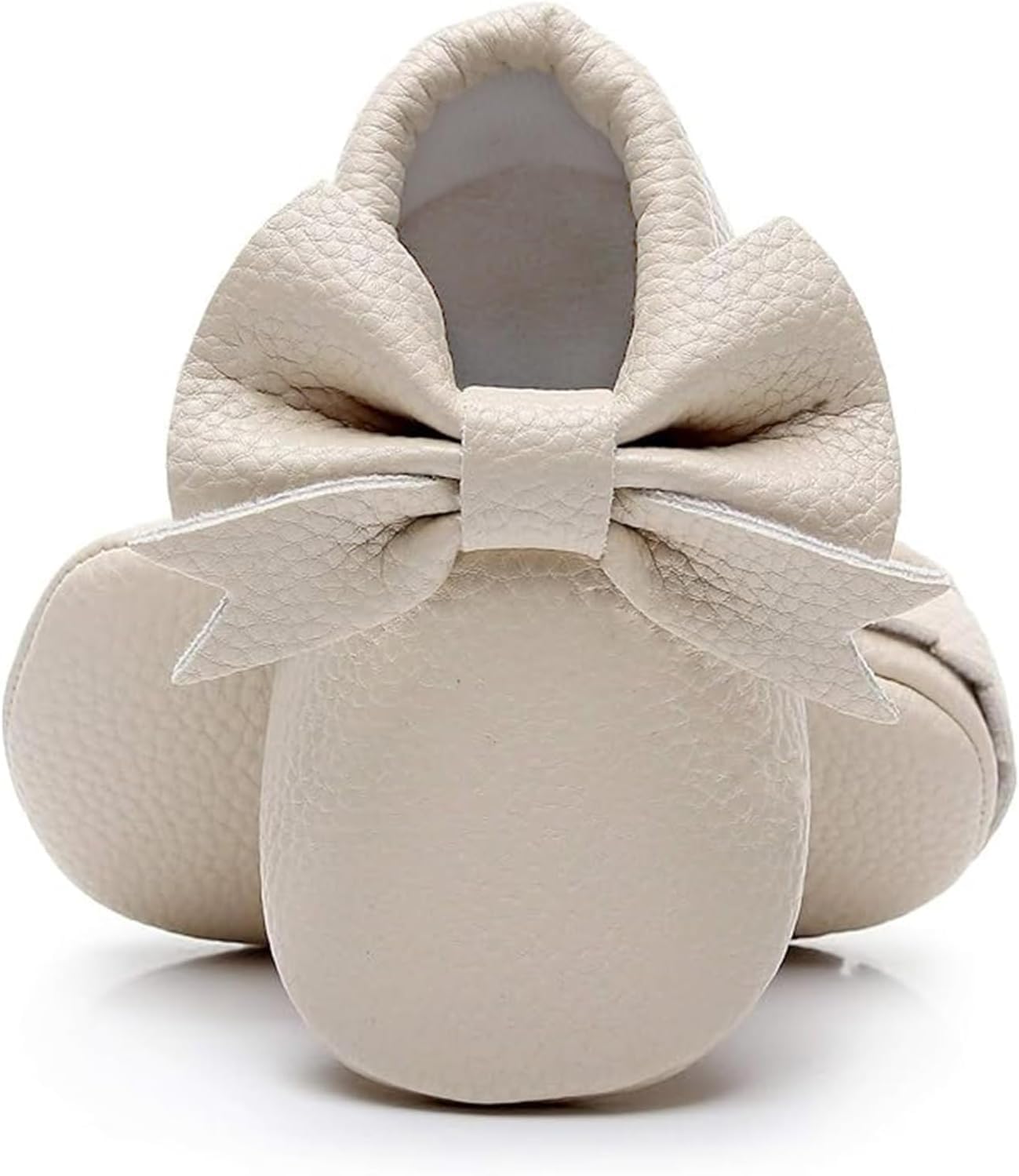 Bebila Double Bow Fringe Baby Moccasins – Soft Sole Baby Shoes Girls Toddler Crib Flats