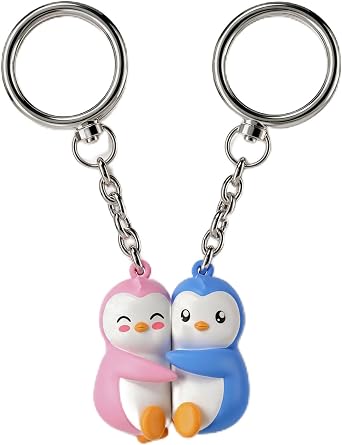 Pudgy Penguins Perfect Pair Magnetic Couple Keychains, Pax & Polly Set