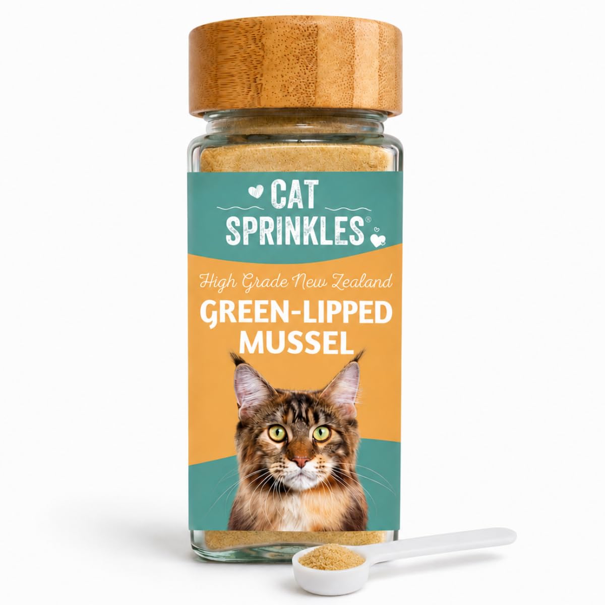 CatSprinkles Pure Green-Lipped Mussel for Cats 100g – 100% Natural Joint, Hip, Heart & Kidney Support | Rich in Omega 3 & Glucosamine | Anti-Inflammatory Topper | Salmon Oil Upgrade for Senior Cats