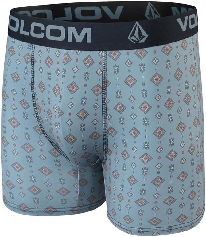 Volcom Mens Boxer Briefs 3 Pack Poly Spandex Performance FLY-LESS Support Boxer Briefs Underwear