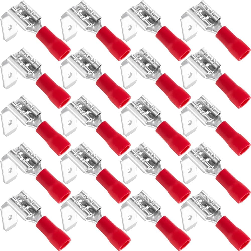 Littimoon Spade Connectors, Disconnect Piggyback Spade Assortment Kit, Semi-Insulated Female/Male Cable Crimp Terminals