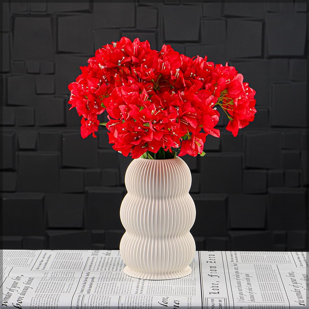 Yatai2pcs Artificial Flowers Bunch, Bougainvillea Fake Flowers for Vase Filling & Floral Arrangement, Durable & Realistic Design, Maintenance-Free Bougainvillea Flower for Home Decor, Office Decor