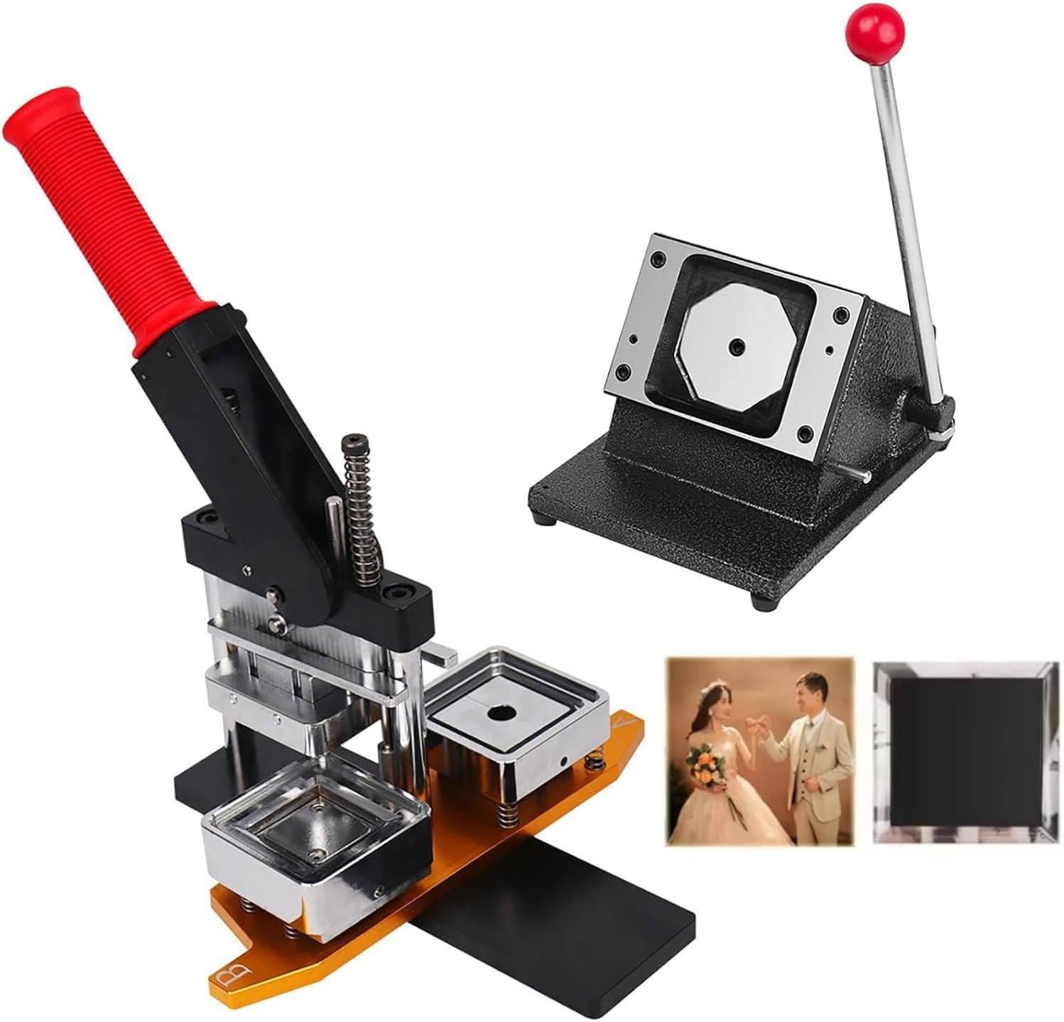 OLSKFUH Photo Magnet Maker Machine With Consumables And Tools For Diy Fridge Magnets,Maker+Knife+*1