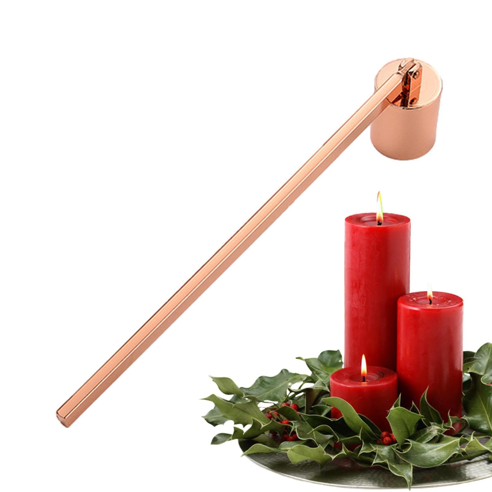 Gusengo Candle Wick Trimmer, Candle Blower, Turn Off, Extinguisher, Stainless Steel Wick Flame Snuffer, Candle Blower With Long Handle, Polished Stainless Steel For Candle Lovers
