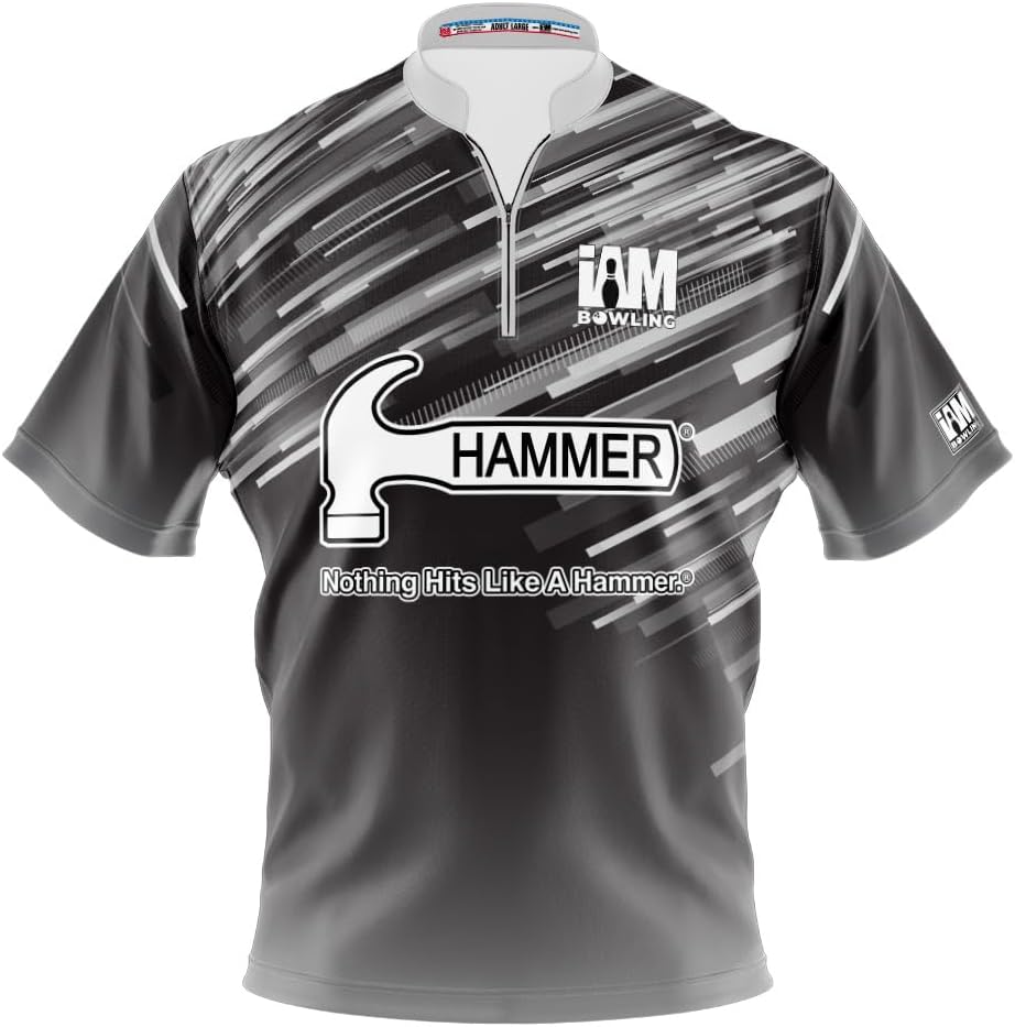 Logo Infusion Dye-Sublimated Bowling Jersey (Sash Collar) - I AM Bowling Fun Design 2006-HM - Hammer